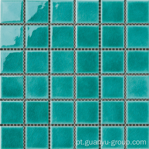 Telha de mosaico de porcelana verde